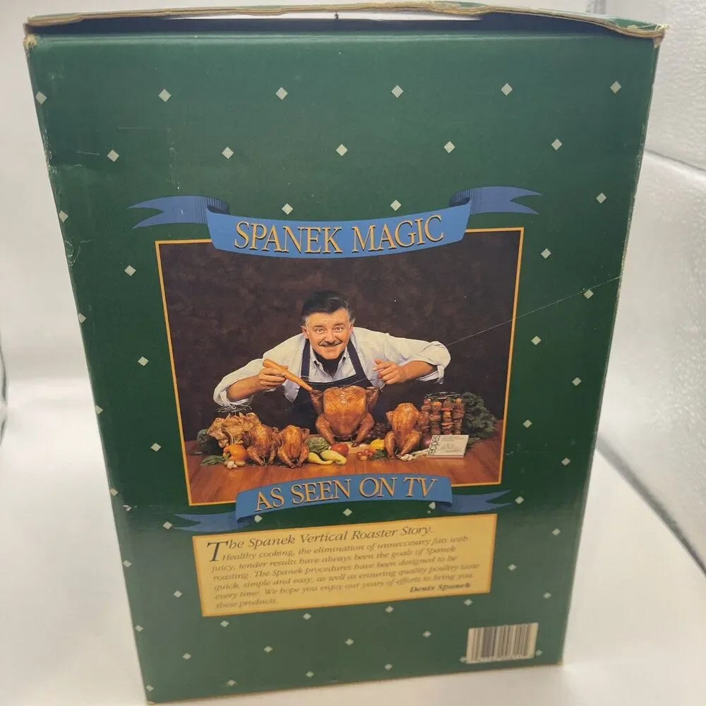 Spanek Original Vertical Roaster Collection New w/ Recipes Poultry Roast,NEW